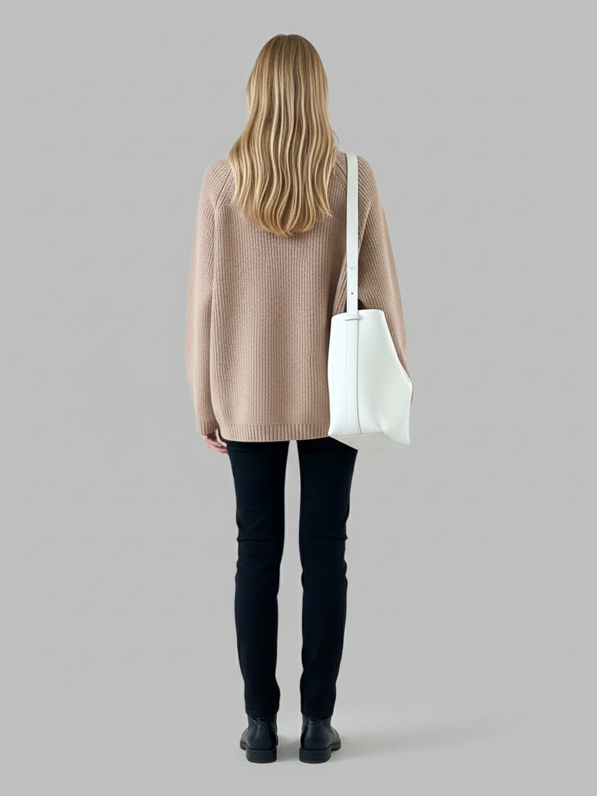 Andrea | Damen Winter Rollkragen Oversized Pullover