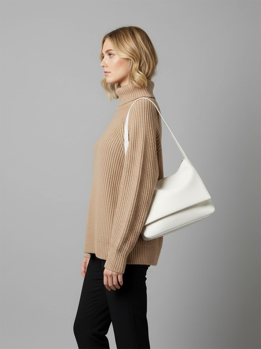 Andrea | Damen Winter Rollkragen Oversized Pullover